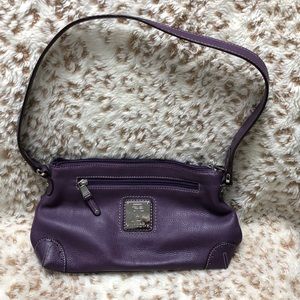 Tignanello purple leather handbag